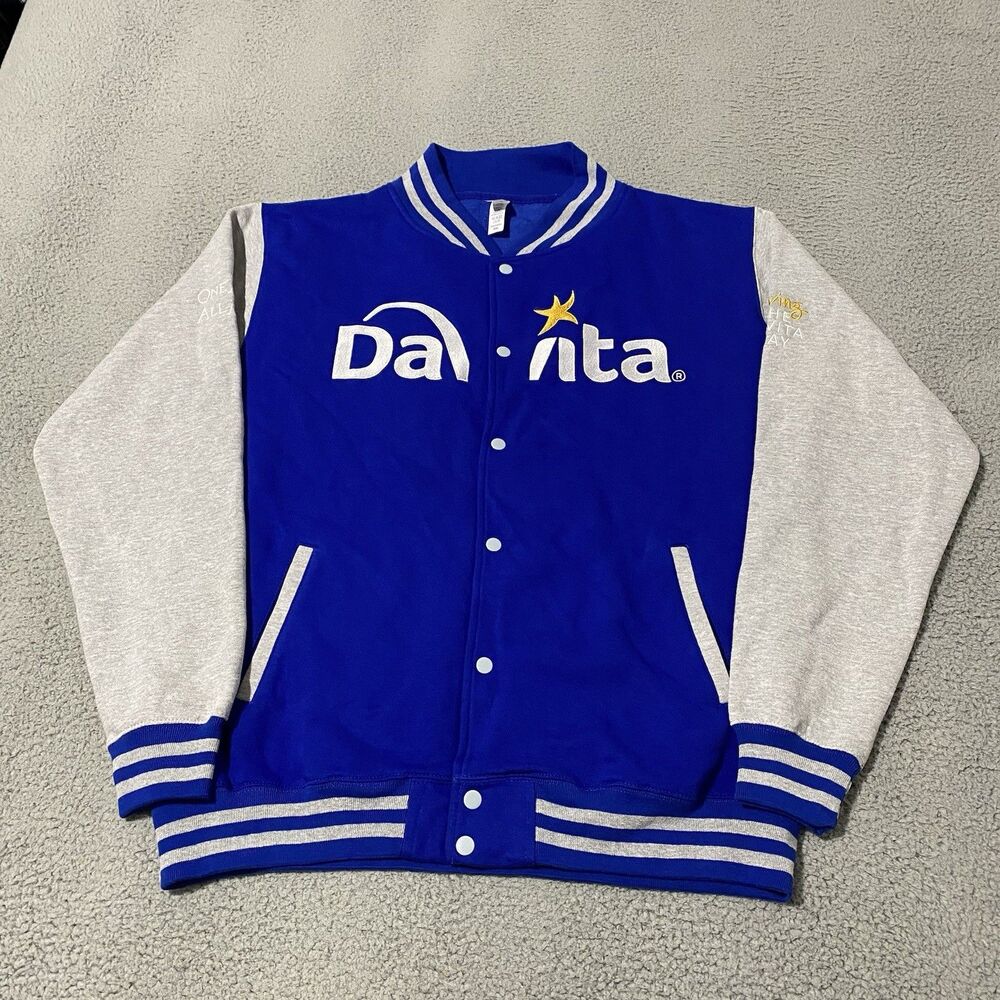 Davita Kidney Care Varsity Jacket Men 2XL XXL Blue Bomber Full Zip Employee Work